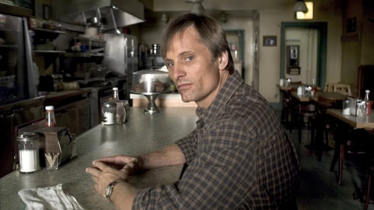 Viggo Mortensen dans son bar dans A History of Violence